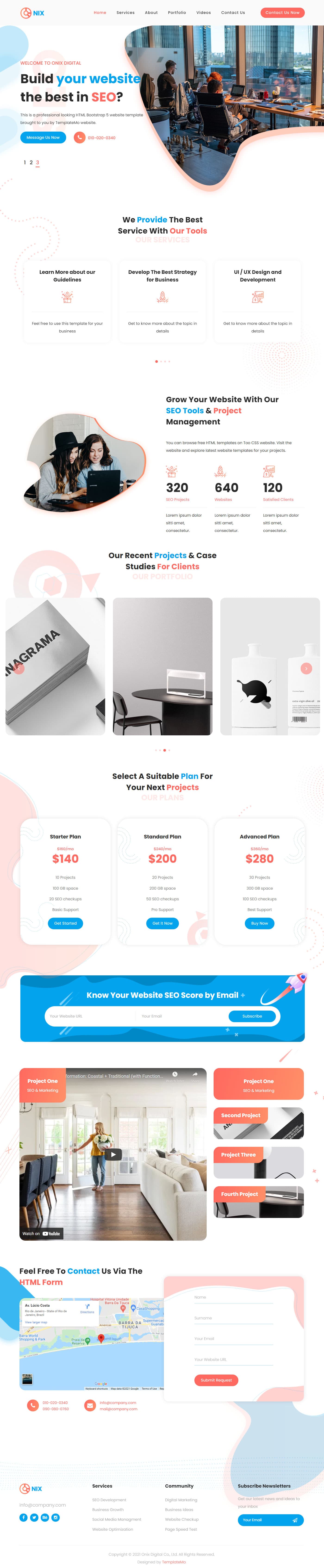 Onix Digital website template preview