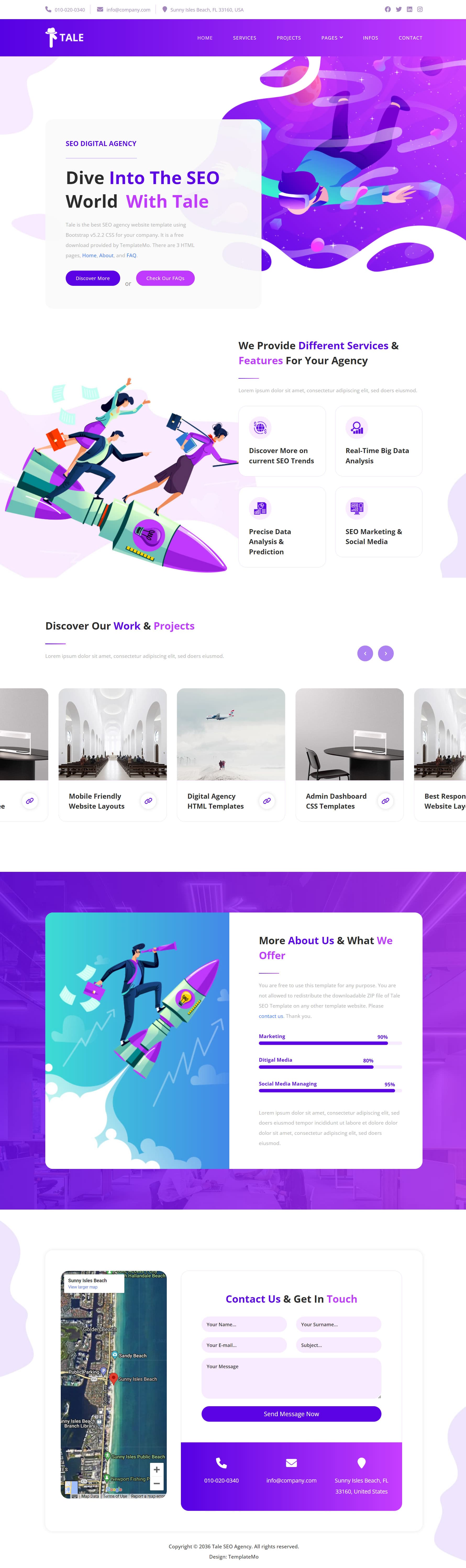 Tale SEO Agency website template preview